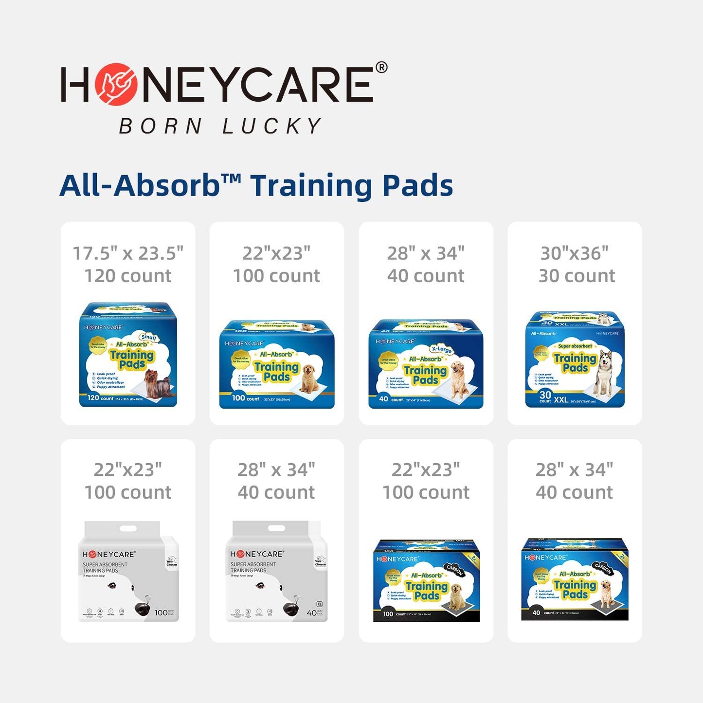 All-Absorb, X-Large 28" X 34", 40 Count, Dog and Puppy Training Pads, Ultra Absorbent and Odor Eliminating, Leak-Proof 5-Layer Potty Training Pads with Quick-Dry Surface, Blue
