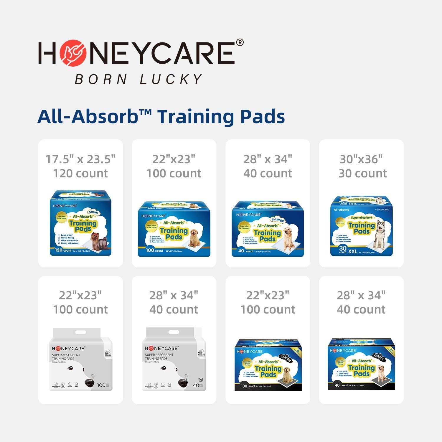 All-Absorb, X-Large 28" X 34", 40 Count, Dog and Puppy Training Pads, Ultra Absorbent and Odor Eliminating, Leak-Proof 5-Layer Potty Training Pads with Quick-Dry Surface, Blue